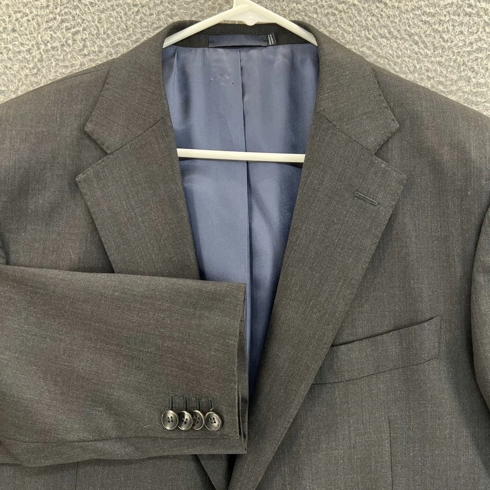 SUITSUPPLY Napoli‎ Men 46 S Blazer Pure Wool Super 110's Dark Grey Lined